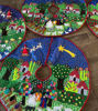 Picture of Nativity Scene Applique Arpillera Skirt Christmas • Handmade Tree Skirt