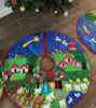 Picture of Nativity Scene Applique Arpillera Skirt Christmas • Handmade Tree Skirt