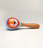 Picture of Non-toxic Baby Rattle Toys Handmade Wooden Indian Toys For Kids Safe Wooden Rattle With Googly Eyes-  Indian Wooden  toy Art - Channapatna Toys