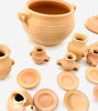 Picture of Terracotta Mug Set with Mini Kitchen Utensils - Handmade Home Decor