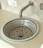 Picture of 14" Custom Ceramic Sink - Bathroom Washbasin Hand-painted Inside & Out