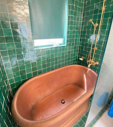 Picture of 50 Sq Ft Emerald Green 4x4 Zellige Tiles – Handmade Moroccan Tiles for Kitchen & Bathroom