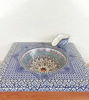 Picture of Customizable Ceramic & Mosaic Wall-Mounted Console Sink – Handmade Antique Washbasin in Mid-Century Style