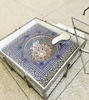 Picture of Customizable Ceramic & Mosaic Wall-Mounted Console Sink – Handmade Antique Washbasin in Mid-Century Style