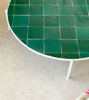 Picture of CUSTOM Emerald Green Mosaic Table - Mosaic Table 3 Natural Shades Green Zellige Table - Low Handcrafted Mid Century Modern Table - 8" Height