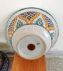 Picture of Customizable Moroccan Ceramic Vessel Sink – Hand-Painted Bathroom Drop-In Basin | Artisan Ceramic Bowl for Bathroom Remodeling