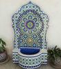Picture of Customizable Moroccan Mosaic Wall Water Fountain – Handmade Mid-Century Outdoor Decor