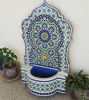 Picture of Customizable Moroccan Mosaic Wall Water Fountain – Handmade Mid-Century Outdoor Decor