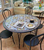 Picture of CUSTOMIZABLE Mosaic Table - Crafts Mosaic Table - Mid Century Mosaic Coffee Table - Dining Table