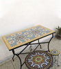 Picture of Customizable Moroccan Mosaic Table Top – Handmade Zellige Patio Dining Table for Mid Century Decor