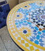 Picture of CUSTOMIZABLE Mid Century Modern Mosaic Table - Mosaic Table Art - Outdoor / Indoor Zellige Table - Custom Height & Colors available