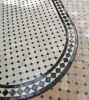 Picture of Customizable Oval Moroccan Mosaic Table – Handmade Zellige Tile Art for Indoor & Outdoor Spaces | Mid-Century Mosaic Coffee Table Gift