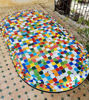 Picture of Customizable Rainbow Oval Mosaic Dining Table – Handmade Moroccan Zellige for Indoor & Outdoor Use
