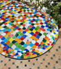 Picture of Customizable Rainbow Oval Mosaic Dining Table – Handmade Moroccan Zellige for Indoor & Outdoor Use
