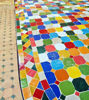 Picture of Customizable Rainbow Oval Mosaic Dining Table – Handmade Moroccan Zellige for Indoor & Outdoor Use