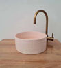 Picture of Faded Pink Bathroom Wash Basin - Bathroom Vessel Sink - Countertop Basin - Mid Century Modern Bowl Sink Lavatory -Solid Brass Drain Cap Gift