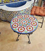 Picture of Handmade Outdoor Mosaic Coffee Table – Multi-Colored Zellige Bistro Table
