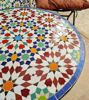 Picture of Handmade Outdoor Coffee Table - Complicated Mosaic Pattern multi-colored Table - Bistro Table GIFT