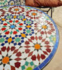 Picture of Handmade Outdoor Mosaic Coffee Table – Multi-Colored Zellige Bistro Table