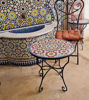 Picture of Handmade Outdoor Coffee Table - Complicated Mosaic Pattern Multi-Colored Table - Bistro Table - Housewarming Gift