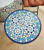 Picture of Handmade Moroccan Mosaic Coffee Table – Blue Outdoor Bistro Table | Artisan Patio Furniture
