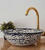 Picture of Mid Century Modern Bowl Sink - Bathroom Vessel washbasin - Arabic Calligraphy Design