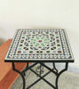 Picture of Personalized Handmade Mosaic Table – Custom Dining, Coffee, Outdoor & Indoor Table | Choose Your Colors, Size & Shape | Moroccan Zellige Craft
