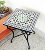 Picture of Personalized Handmade Mosaic Table – Custom Dining, Coffee, Outdoor & Indoor Table | Choose Your Colors, Size & Shape | Moroccan Zellige Craft