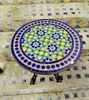 Picture of Purple & Blue Mosaic Coffee Table – Handcrafted Outdoor Table with Vibrant Tile Design