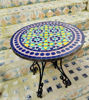 Picture of Purple & Blue Mosaic Coffee Table – Handcrafted Outdoor Table with Vibrant Tile Design