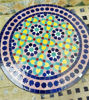 Close-up of a Purple & Blue Mosaic Outdoor Coffee Table