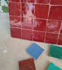 Picture of Handmade Red Burgundy Terracotta Zellige Tiles – 50x50mm Moroccan Mosaic for Kitchen & Bathroom
