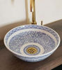 Picture of Teal & White Bathroom Vessel Sink