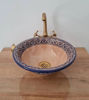 Picture of Natural Terracotta Mid Century Modern Bathroom Sink – Handmade Ceramic Washbasin – Countertop or Undermount Vanity Basin