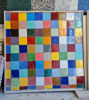 Picture of Handmade Yellow & Blue Moroccan Zellige Mosaic Coffee Table – Waterproof Outdoor Patio Decor