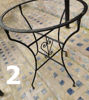 Picture of Handmade Yellow & Blue Moroccan Zellige Mosaic Coffee Table – Waterproof Outdoor Patio Decor