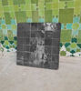 Picture of Shadow Gray Terracotta Zellije "36 50 x 50mm Tiles" 12" x 12" Pannel, Handmade Bathroom Kitchen Tiles Straight Edge Ceramic Singular Tile