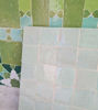 Picture of Tea & Sage Green Terracotta Zellije "36 50 x 50mm Tiles", 14" x 14" Pannel - Handmade Bathroom Kitchen Tiles Straight Edge Ceramic Tile