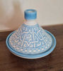 Picture of Sky Blue Handmade and Hand-Painted Tagine - Large Tagine Pot - Cooking & Serving Pot - Ceramic Kitchenware - Clay cooking pot - LEAD FREE