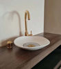 Picture of Minimalist Hand-painted Ceramic Vessel Sink, Handmade Irregular Bowl Washbasin, Bathroom Vessel Sink, Mid Century Modern Bathroom Design