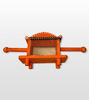 Picture of Handmade Wooden Palanquin Showpiece – Decorative Orange Chariot – Channapatna Toy Art for Table & Home Decor