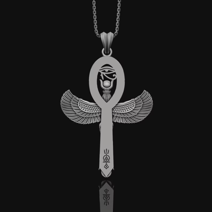 Picture of Goddess Isis and Eye of Horus Necklace | Ancient Egyptian Jewelry