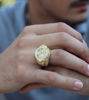Picture of Elegant Solid Gold God Anubis and Horus Ring