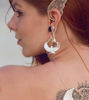 Picture of Silver-Dipped Isis Wing Earrings | Handmade Egyptian Goddess Jewelry