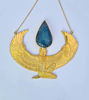 Picture of Premium Large Gold Isis Goddess Necklace with Labradorite—Egyptian Goddess Jewelry