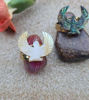 Picture of Mini Shell Isis Ring – Adjustable Abalone & Golden Mother of Pearl Wing Ring, Boho Jewelry