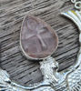 Picture of Premium Medium Pure Silver Dipped Isis Goddess Necklace with Rose Quartz – Egyptian Spiritual Jewelry