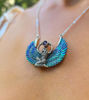 Picture of Abalone Isis Goddess Necklace with Amethyst or Moonstone—Egyptian Spiritual Jewelry