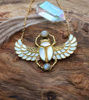 Picture of Cleopatra Scarab Necklace – Egyptian Moonstone & Labradorite Statement Jewelry