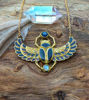 Picture of Cleopatra Scarab Necklace – Egyptian Moonstone & Labradorite Statement Jewelry
